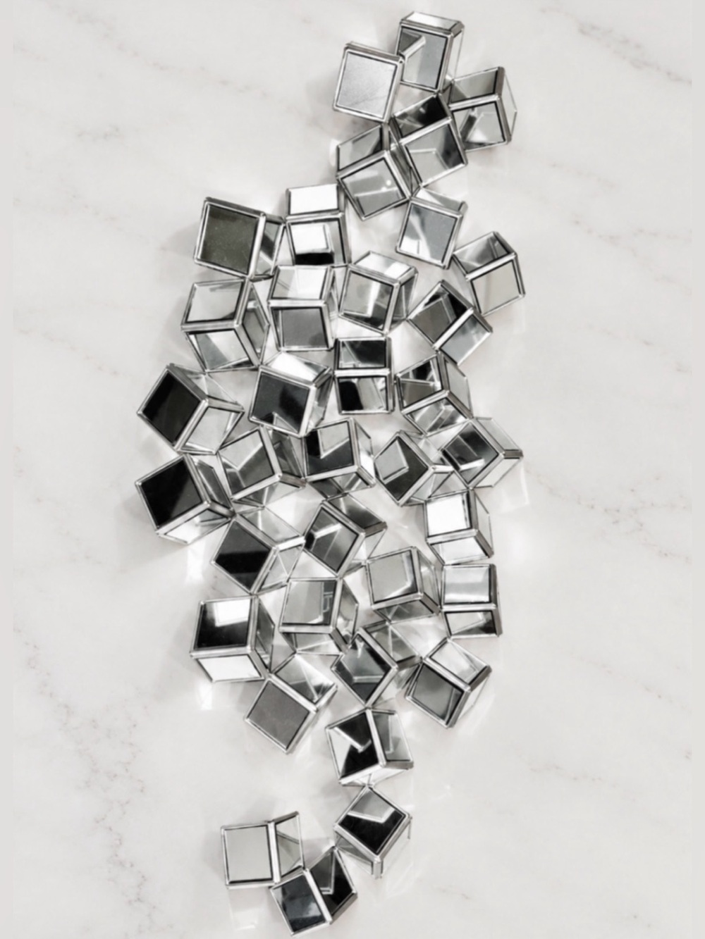 Geometric Mirrored Cube wall mirror modern abstract home decor